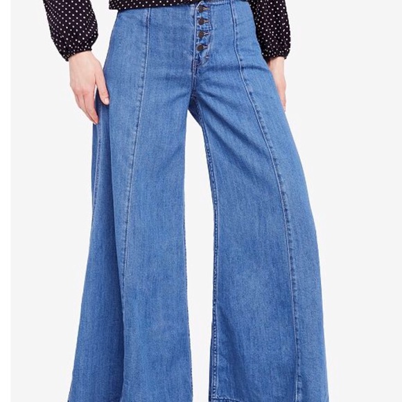 Free People Denim - NWT FP Wide Leg Button Jean